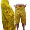 Bewild Unisex Basic UFO Pants W/ Zip Off Legs To Shorts (Yellow)