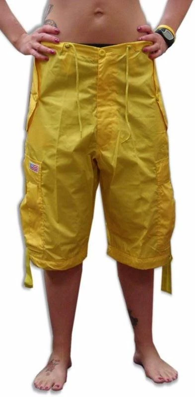 Bewild Unisex Basic UFO Pants W/ Zip Off Legs To Shorts (Yellow) 5 Bewild Unisex Basic UFO Pants W/ Zip Off Legs To Shorts (Yellow)