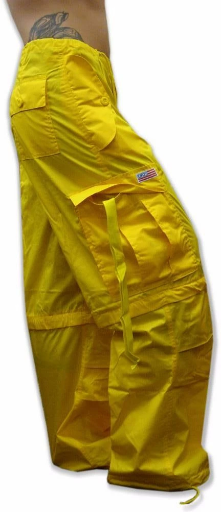 Bewild Unisex Basic UFO Pants W/ Zip Off Legs To Shorts (Yellow) 6 Bewild Unisex Basic UFO Pants W/ Zip Off Legs To Shorts (Yellow)
