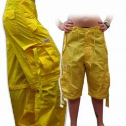 Bewild Unisex Basic UFO Pants W/ Zip Off Legs To Shorts (Yellow) 15 Bewild Unisex Basic UFO Pants W/ Zip Off Legs To Shorts (Yellow)