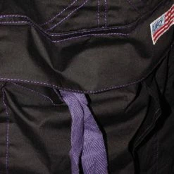 Bewild Unisex Basic UFO Pants With Contrast Stitching (Black/Purple)