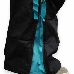 Bewild Unisex Basic UFO Pants With Expandable Bottoms (Black/Turquoise) Expandable Bottom UFO