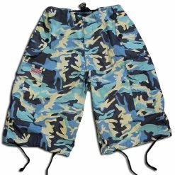 Bewild Unisex Basic UFO Shorts (Dark Blue Camo) Basic Unisex UFO Shorts