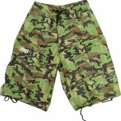 Bewild Unisex Basic UFO Shorts (Green Camo)