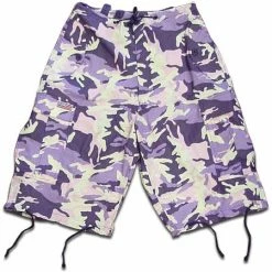 Bewild Basic Unisex UFO Shorts Unisex Basic UFO Shorts (Purple Camo)