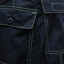 Bewild Basic Unisex UFO Unisex UFO Pants With Contrast Color (Black / Limey)