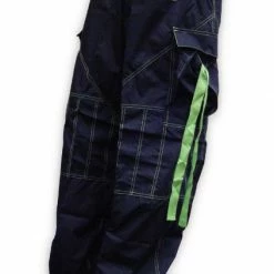 Bewild Basic Unisex UFO Unisex UFO Pants With Contrast Color (Black / Limey)