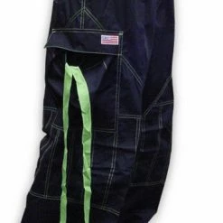 Bewild Basic Unisex UFO Unisex UFO Pants With Contrast Color (Black / Limey)