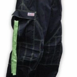 Bewild Basic Unisex UFO Unisex UFO Pants With Contrast Color (Black / Limey)