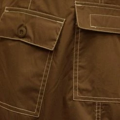 Bewild Unisex UFO Pants With Contrast Color (Brown/White)