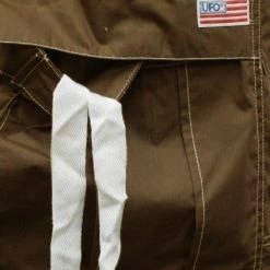 Bewild Unisex UFO Pants With Contrast Color (Brown/White)