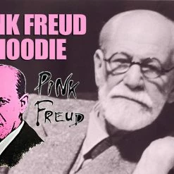 Bewild Cool Funny & Offensive Pink Freud Hoodie :: Sigmund Freud Adult Hoodie