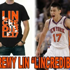 Bewild Sport Inspiration LINcredible Mens T-shirt, Lin-Credible, Jeremy Lin Sayings Basketball Player Men's Tee Shirt