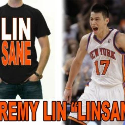 Bewild LINSANE Mens T-shirt, Lin-Sane, Jeremy Lin Sayings Men's Tee Shirt Sport Inspiration