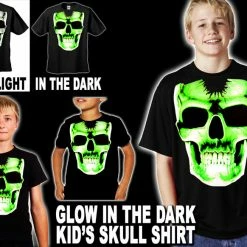 Bewild Radioactive Glowing Skull Kids T-Shirt (Black) 21 Bewild Radioactive Glowing Skull Kids T-Shirt (Black)