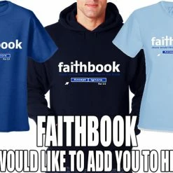 Bewild Cool Funny & Offensive Faithbook Adult Hoodie