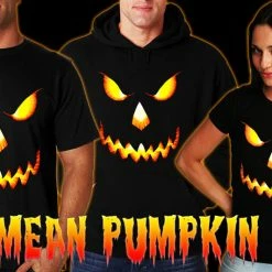 Bewild Halloween Prints Mean Pumpkin Head Halloween Men's T-Shirt