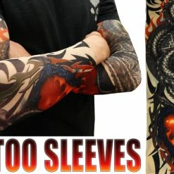 Bewild Illusion Tattoos Tattoo Sleeves - Tribal Dragon Heart Tattoo Sleeves (Pair)