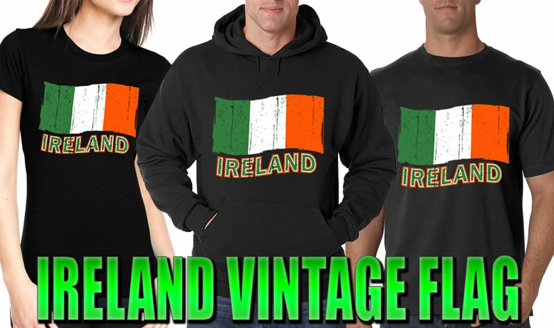 Bewild Ireland Vintage Flag Girl's T-Shirt Nationality & Ethnic 12 Bewild Ireland Vintage Flag Girl's T-Shirt Nationality & Ethnic