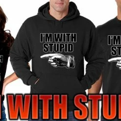 Bewild I'm With Stupid Adult Hoodie Cool Funny & Offensive 25 Bewild I'm With Stupid Adult Hoodie Cool Funny & Offensive