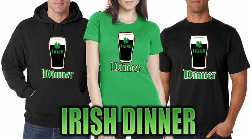 Bewild St. Patrick's Day Irish Dinner Adult Hoodie 12 Bewild St. Patrick's Day Irish Dinner Adult Hoodie