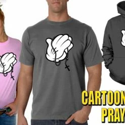 Bewild Cartoon Hands Praying Girl's T-Shirt