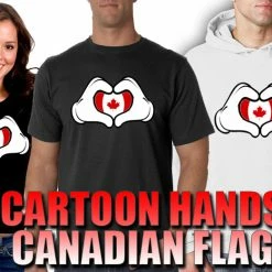 Bewild Cartoon Hands Canadian Flag Girl's T-Shirt Nationality & Ethnic 17 Bewild Cartoon Hands Canadian Flag Girl's T-Shirt Nationality & Ethnic