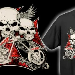 Bewild Flying Skulls Of Death Men's T-Shirt