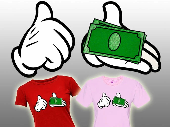 Bewild Cartoon Money Hands Girls T-Shirt Cool Funny & Offensive 12 Bewild Cartoon Money Hands Girls T-Shirt Cool Funny & Offensive
