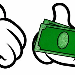 Bewild Cartoon Money Hands Adult Hoodie Cool Funny & Offensive