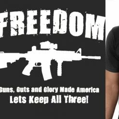 Bewild Freedom Guns Guts Glory Girl's T-Shirt Cool Funny & Offensive