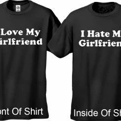 Bewild I Love / I Hate My Girlfriend Reversable T-Shirt Positive Reinforcement