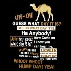 Bewild Cool Funny & Offensive Hump Day Camel Girl's T-Shirt (Brown & White Print)