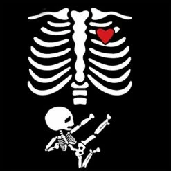 Bewild Pregnant Ninja Skeleton Girl's T-Shirt 9 Bewild Pregnant Ninja Skeleton Girl's T-Shirt