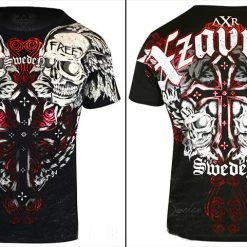 Bewild Xzavier Live Free Men's T-Shirt (Black) -X-Large