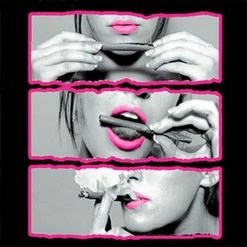 Bewild Hot Pink Roll Lick Smoke Sexy Celebrity Men's T-Shirt