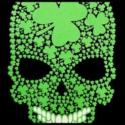 Bewild St. Patrick's Day Shamrock Sugar Skull Men's T-Shirt