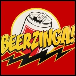 Bewild Cool Funny & Offensive Beerzinga! - Big Bang Theory Parody Men's T-Shirt