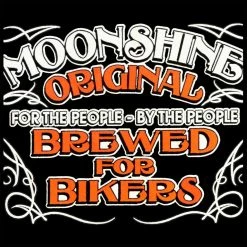 Bewild Moonshine Brewed For Bikers Adult Hoodie Biker Style