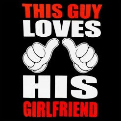 Bewild This Guy Loves His Girlfriend Cartoon Hands Men's T-Shirt