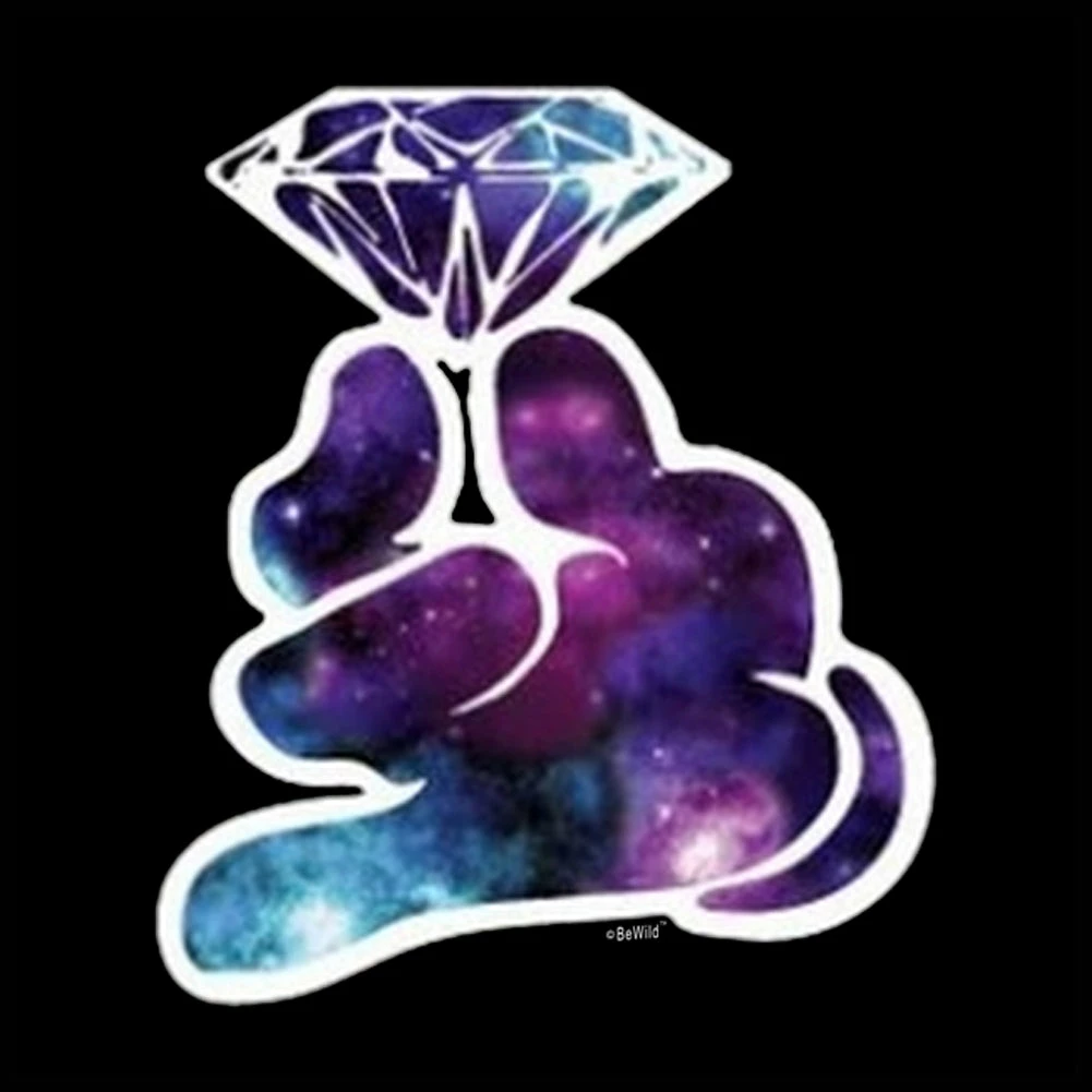 Bewild Galaxy Cartoon Hand Holding Diamond Girl's T-Shirt 13 Bewild Galaxy Cartoon Hand Holding Diamond Girl's T-Shirt