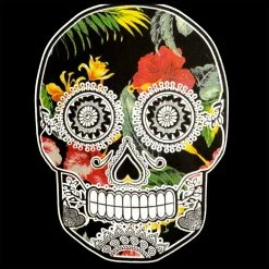 Bewild Cool Funny & Offensive Floral Sugar Skull Girl's T-Shirt