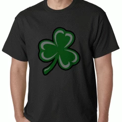 Bewild Flashing Light Up Shamrock Mens T-shirt (Black)