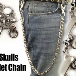 Bewild Wallets & Chains Graveyard Skulls Tough Link Jean And Wallet Chain