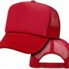 Bewild Vintage Trucker Hats - Solid Red Trucker Cap