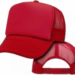 Bewild Vintage Trucker Hats - Solid Red Trucker Cap