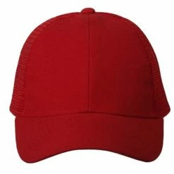 Bewild Vintage Trucker Hats - Solid Red Trucker Cap