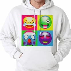 Bewild Block Print Emoji Faces Adult Hoodie Cool Funny & Offensive 9 Bewild Block Print Emoji Faces Adult Hoodie Cool Funny & Offensive
