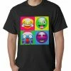 Bewild Block Print Emoji Faces Mens T-shirt Cool Funny & Offensive