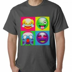 Bewild Block Print Emoji Faces Mens T-shirt Cool Funny & Offensive 7 Bewild Block Print Emoji Faces Mens T-shirt Cool Funny & Offensive